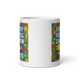 Building Block Champion fantasy football mug, front view