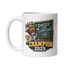 Dazed and Confused fantasy football champion mug 11oz, personalized team name side, handle on right