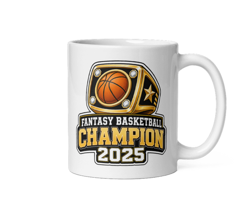 Championship Ring Fantasy Basketball Mug 11oz, personalized with your team name