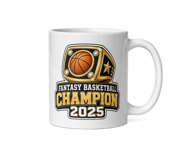 Championship Ring Fantasy Basketball Mug 11oz, personalized with your team name