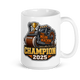 The Mean Machine fantasy football mug 15oz, personalized with your team name