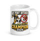 No Punt Intended fantasy football mug 15oz, personalized with your team name