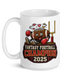 Punt Drunk Love fantasy football mug 15oz, opposite side