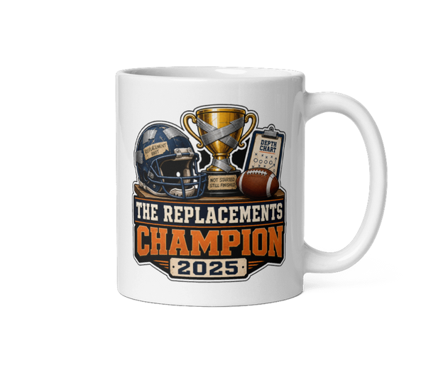 The Replacements fantasy football mug 11oz, personalized with your team name