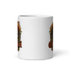 Skull Flames fantasy football champion mug, front view