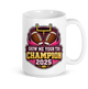 Show Me Your TDs fantasy football mug 15oz, personalized with your team name