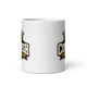 The Commish fantasy football mug 11oz, front view
