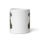 The Sacko Bag Last Place fantasy football loser mug, white glossy 11oz, front view