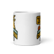 Basketball GOAT Champion 11oz white mug, front view