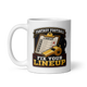 Fix Your Lineup fantasy football mug 11oz, handle on left