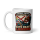 Auto Draft Legend fantasy football mug 11oz, handle on left