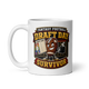 Draft Day Survivor fantasy football mug 11oz, handle on left