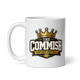 The Commish fantasy football mug 11oz, handle on left
