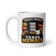 Trade Menace fantasy football mug 11oz, handle on left