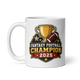 Trophy Football Champion fantasy football mug 11oz, handle on left