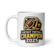 Championship Ring fantasy football mug 11oz, handle on left
