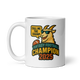 The G.O.A.T. Champion fantasy football mug 11oz, handle on left