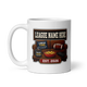 Sunday Couch Club fantasy football league mug 11oz, league name side, handle on left