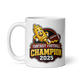 Bijan Mustard football mug 11oz, handle on left