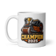 The Mean Machine football mug 11oz, handle on left