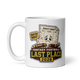 Drafted Badly Last Place personalized fantasy football loser mug, white glossy 11oz, handle on left