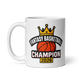 Crown Basketball Champion 11oz white mug, front design, handle on left