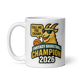 Basketball GOAT Champion 11oz white mug, front design, handle on left