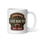 Founding Member Patch fantasy football mug 11oz, handle on right