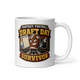 Draft Day Survivor fantasy football mug 11oz, handle on right