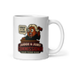 Judge & Jury Commissioner fantasy football mug 11oz, personalized team name side, handle on right