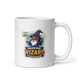 Waiver Wire Wizard fantasy football mug 11oz, personalized team name side, handle on right