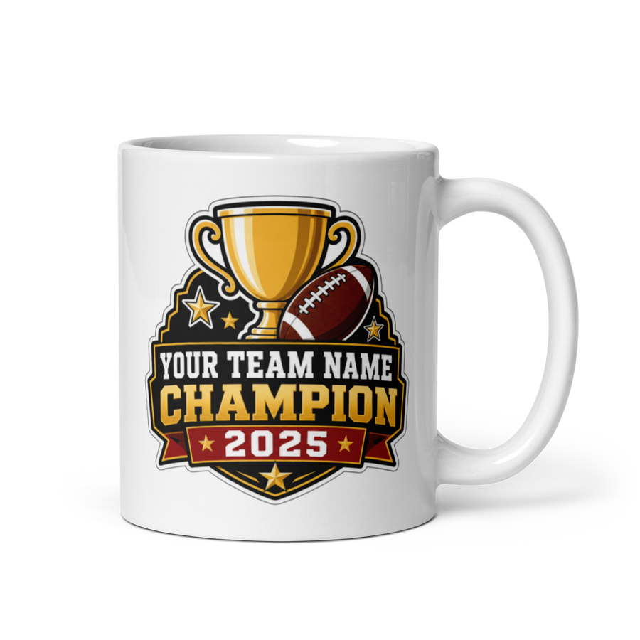 Trophy Football Champion Mug