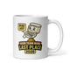 Last Place Toilet Bowl Sacko fantasy football mug 11oz, personalized team name side, handle on right