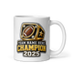 Championship Ring fantasy football mug 11oz, personalized team name side, handle on right