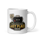 Last Place Energy personalized fantasy football loser mug, white glossy 11oz, personalized team name side, handle on right