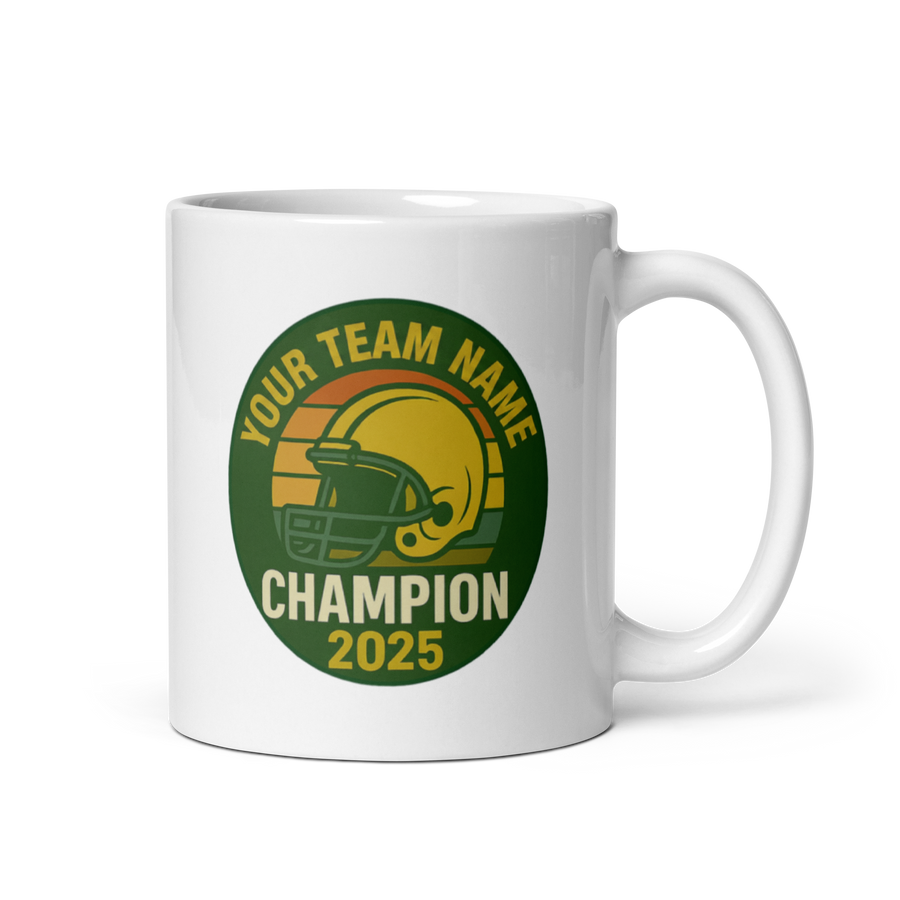 Green Helmet Retro Champion Mug