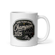 Whistle Vintage Champion fantasy football mug 11oz, personalized team name side, handle on right