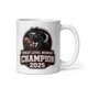 Threat Level Midnight football mug 11oz, personalized team name side, handle on right