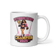 Victorious Secret Champion football mug 11oz, personalized team name side, handle on right