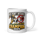 No Punt Intended Champion football mug 11oz, personalized team name side, handle on right