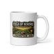 Field of Schemes football mug 11oz, personalized team name side, handle on right