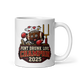 Punt Drunk Love football mug 11oz, personalized team name side, handle on right