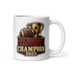 Inglourious Basterds football mug 11oz, personalized team name side, handle on right