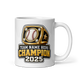 Championship Ring Fantasy Baseball Mug 11oz, personalized team name side, handle on right