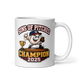 Sons of Pitches fantasy baseball champion mug 11oz, personalized team name side, handle on right