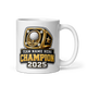 Championship Ring Fantasy Golf Mug 11oz, personalized team name side, handle on right