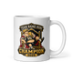 Fantasy Football Champion throne trophy mug 11oz, personalized team name side, handle on right