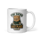 The Sacko Bag Last Place fantasy football mug 11oz, personalized team name side, handle on right