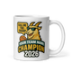 Basketball GOAT Champion personalized 11oz white mug, personalized team name side, handle on right