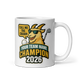 Golf GOAT Champion Mug 11oz, personalized team name side, handle on right